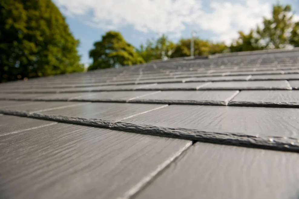 Cambrian Slate composite slate low pitch roof